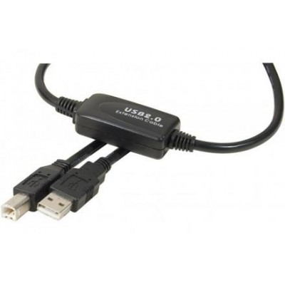 Cable USB 2.0 amplifié 10m avec prises A/B [3918849]