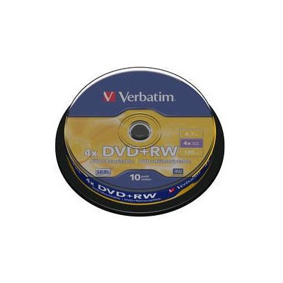DVD+RW Verbatim 4,7Go Spindle de 10